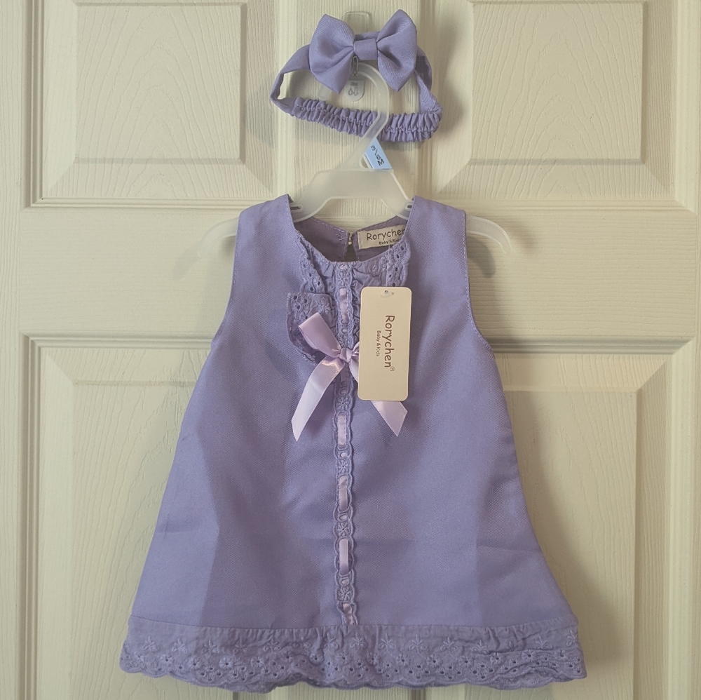 NWT light purple dress with headband